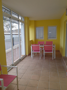 Terrace with trifold patio doors